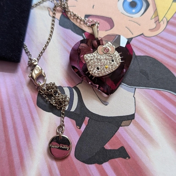 hello kitty x swarovski necklace hello kitty heart charm design - Picture 1 of 8